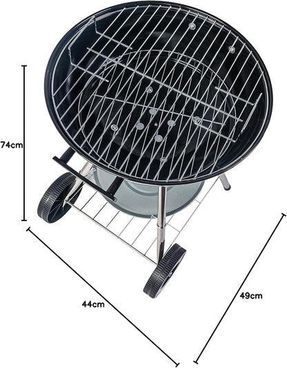 ACTIVA Kugelgrill Atlanta | Premium Grill mit einstellbarer Luftzufuhr, hochwertigem Grillrost & Deckel | Holzkohle Grill für ein gelungenes Barbecue